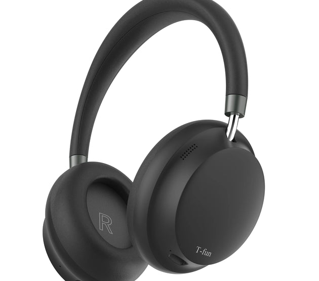 APP T-fun NC45 Bluetooth Active Noise Cancelling Headphones, Comfortable Wireless Over Ear Headphones with Mic, Hi-Res Audio,