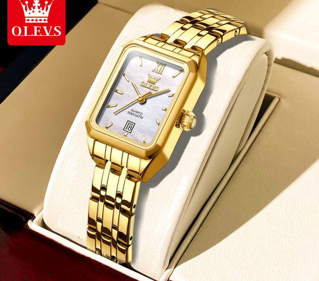OLEVS Luxury Brands Women's Watches Trend Waterproof Simple Atmosphere Stainless Steel Quartz Wrist watch Original Certification