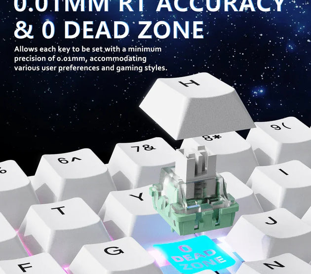 ATTACK SHARK X65 HE 65% Wired Gaming Keyboard with 8000 Hz Polling Rate, 0.01mm RT Accuracy, PBT Keycaps, QMK Driver, RGB