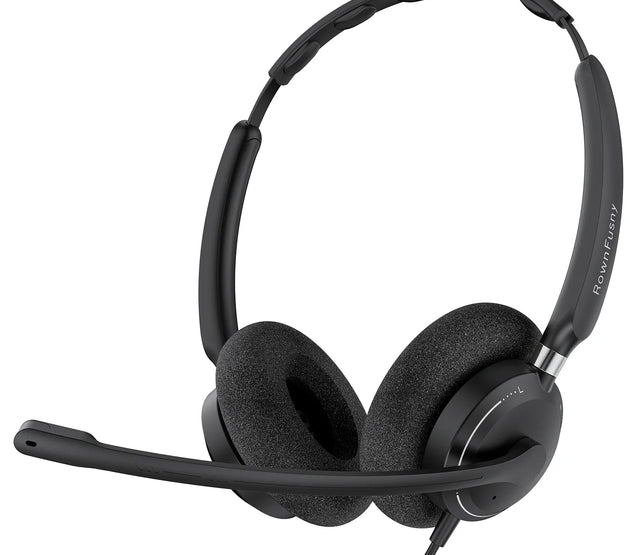 Headset with Call Answer Button Computer Headsets with Microphone for PC, USB Wired Headphone with Noise Reduction Microphone