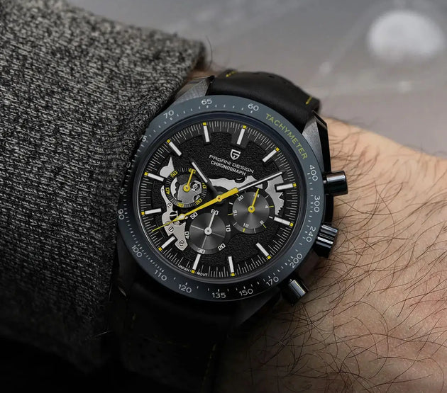 2025 New PAGANI DESIGN V2 Dark Moon Men's Watches Top Luxury Quartz Watch For Men Chronograph AR Sapphire Mirror Waterproof Gift