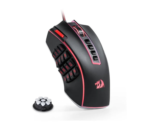 Redragon M990 MMO Gaming Mouse, 32000 DPI High Precision Wired RGB Gamer Mouse w/23 Programmable Buttons, 16 Side Macro Keys