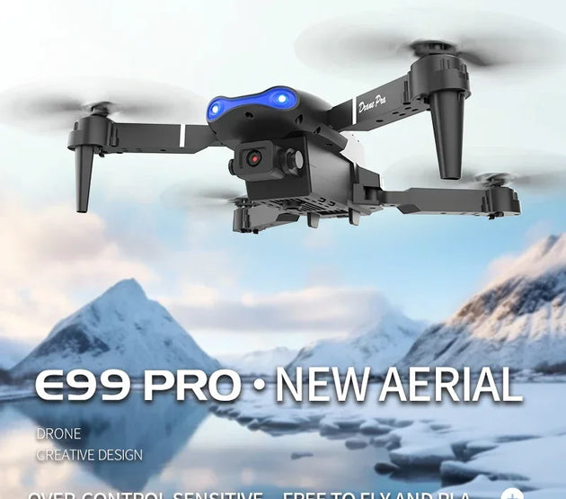 E99 Pro RC Drone Foldable 4K HD Dual Camera Aerial Photography Quadcopter Optical Flow Positioning Altitude Hold Drone Toys Gift