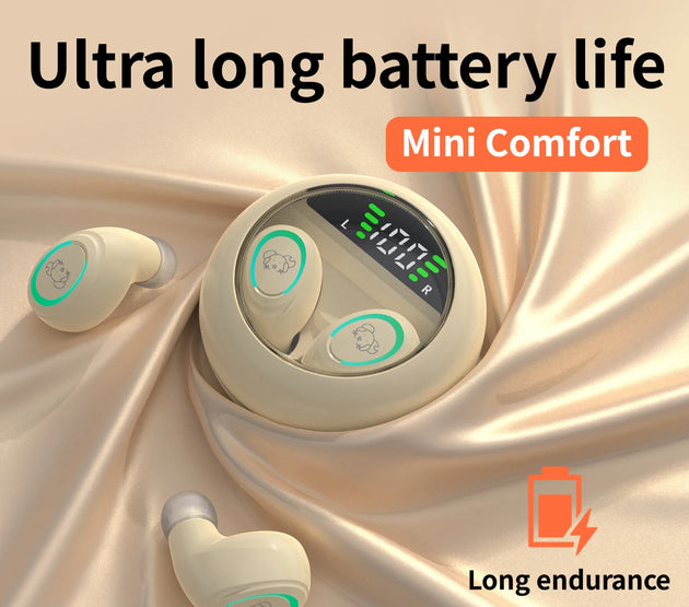 Bluetooth Headphones Wireless Earbuds 48hrs Talktime Digital Display Sports Ear Buds IPX5 Waterproof Earphones for Phone Laptop