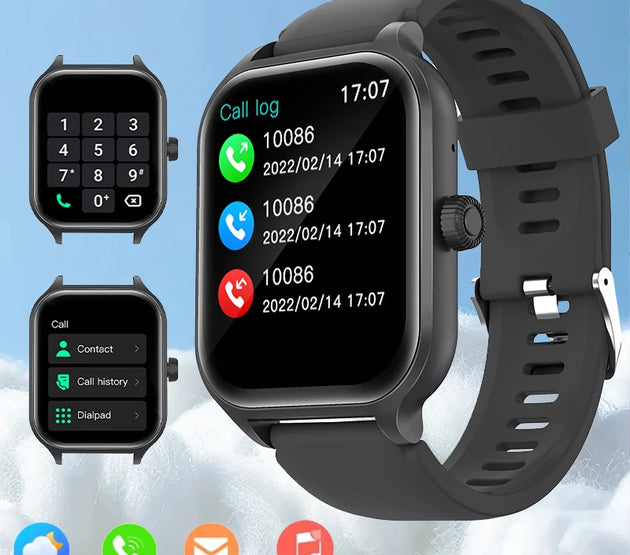 Smart watch, wireless calling/dial, multi-Sport mode, calling reminder and rejection, SMS reminder, for iPhone/Andriod