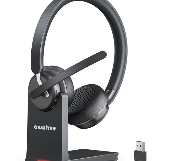 EH11 Wireless Headset Work Bluetooth 5.3 Headset AI Noise Cancelling Mic Call Reminder Wireless Headphone with Voice Assistant