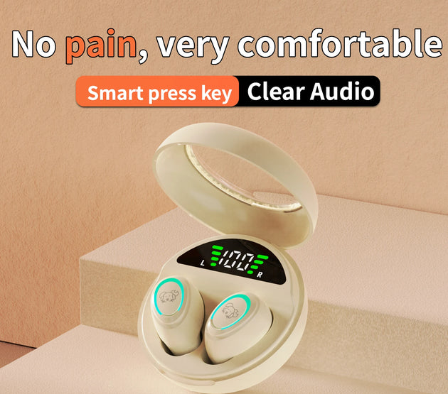 Bluetooth Headphones Wireless Earbuds 48hrs Talktime Digital Display Sports Ear Buds IPX5 Waterproof Earphones for Phone Laptop