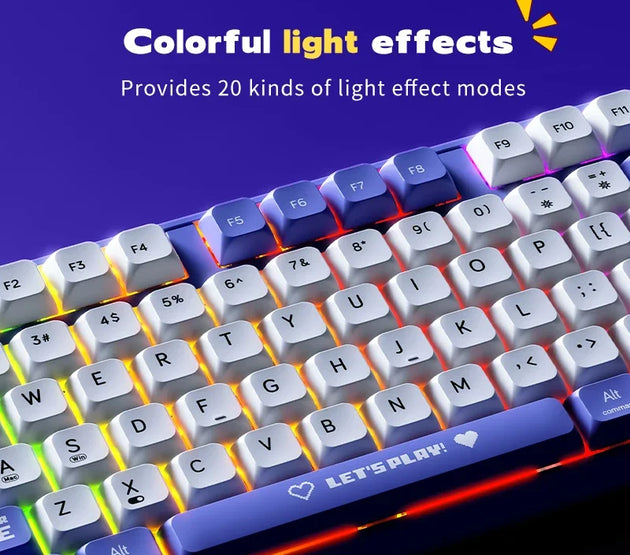 Ajazz AK870MC Wired Mechanical Gaming Keyboard 75% Layout Hot Swap Keyboards 87 Keys Red Brown Switch for Laptop Desktop PC