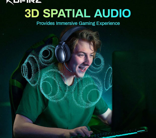 Kofire UG-06 Gaming Headset Low Latency 2.4G Bluetooth Wireless Headphones with Mic RGB Gradient Light Wired for PC PS5 Switch