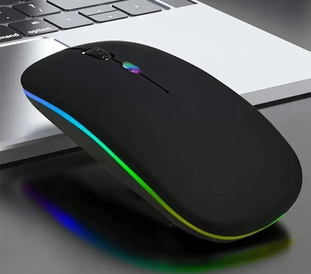 The Rechargeable Wireless Mouse, Computer Wireless Mouse, USB Mouse That Meets Ergonomics, Mute Pause, And RGB Mouse With Backli