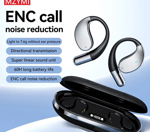 MZYMI Q39 AI Translation Wireless Earphone TWS Ear Hook Sport Running Bluetooth Headset ENC Noise Cancelling Headphone With Mic