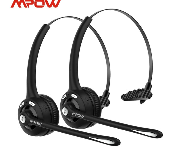 1/2 pack Mpow Pro Office Wireless Bluetooth V5.0 headphone With Microphone 13H Talking Time For Driver Call Center Skype Office