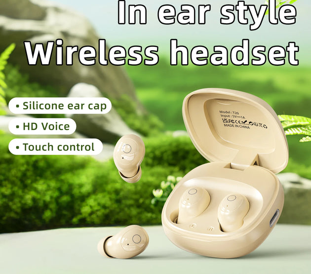 In ear wireless Bluetooth earphones sleep earbuds with long battery life, lossless audio, suitable for fitness