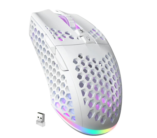 SM600 3-Mode Connection Wireless Gaming Mouse Ergonomic Design Rechargeable Mice Macro Software Zero Latency