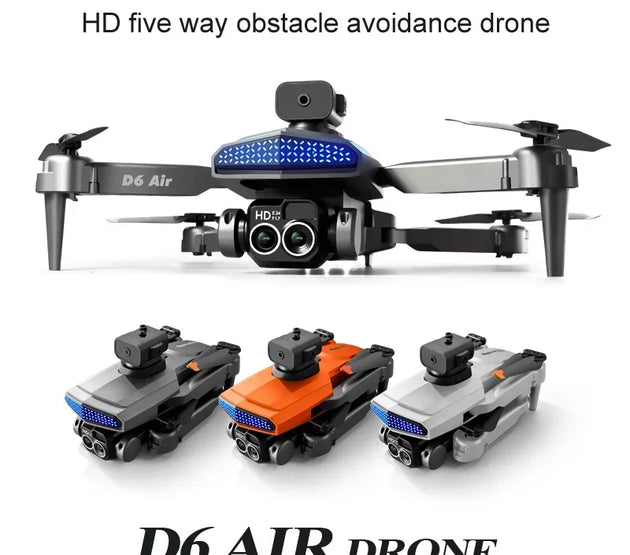 2025 D6 Mini Drone 4k Profesional 8K HD Camera Obstacle Avoidance Aerial Photography Brushless Foldable Quadcopter Gifts Toys