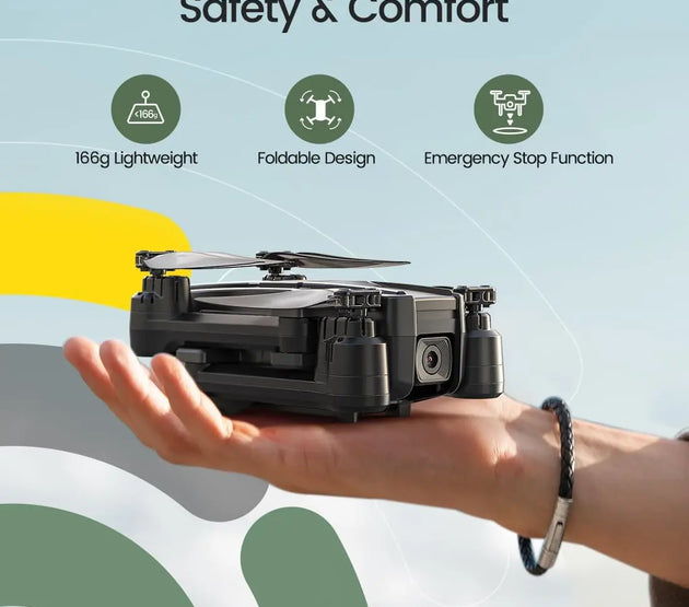 Holy Stone HS440 Foldable FPV Drone: 1080P WiFi, Voice/Gesture, Modular Battery, Auto Hover, Carry Case.