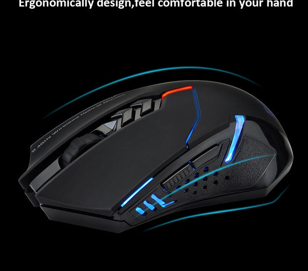 2.4GHz Wireless Mouse Optical Mice with USB Receiver 800-2400 DPI Gaming Mouse 7 Buttons Ergonomic Mice for Laptop PC Computer