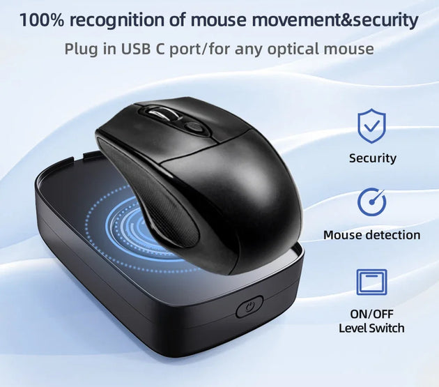 Mouse Jiggler Undetectable Mouse Mover Virtual Mouse Movement Simulator with ON/OFF Switch for Computer Awakening Lock Screen