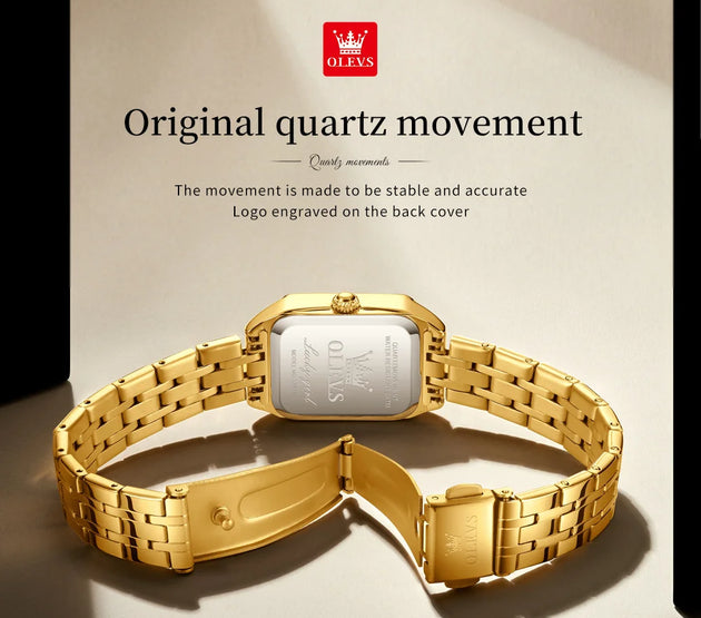 OLEVS Luxury Brands Women's Watches Trend Waterproof Simple Atmosphere Stainless Steel Quartz Wrist watch Original Certification