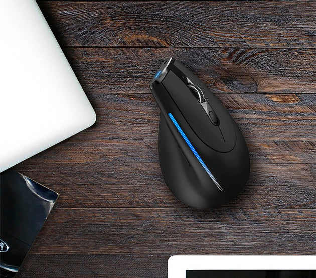 ZELOTES F-36A 2.4G Wireless Mouse 2400 DPI Adjustable Optical Vertical Mouse 6 Buttons for Computer Laptop Desktop