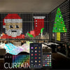 400LEDs Smart LED Curtain Lights USB Dynamic Pattern DIY Curtain String Light with App Remote for Christmas Halloween 2*2m/3*3m