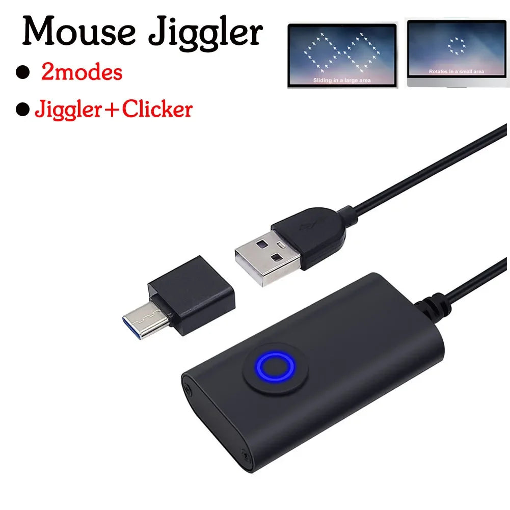 Mouse Jiggler Undetectable Mouse Mover Virtual Mouse Movement Simulator with ON/OFF Switch for Computer Awakening Lock Screen