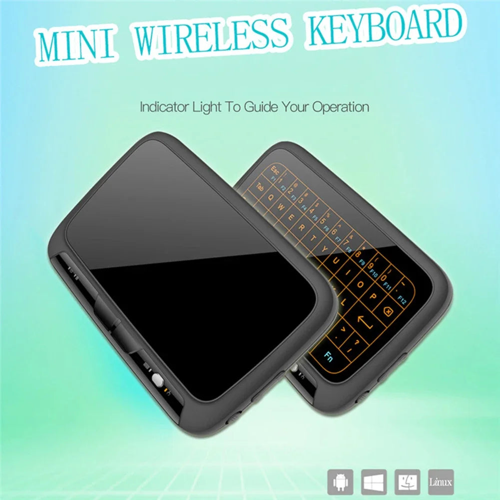 2.4GHz Air Mouse Keyboard USB Dongle Receiver Full Screen Touch QWERTY Keyboard Touchpad Plug And Play for Android Google TV Box