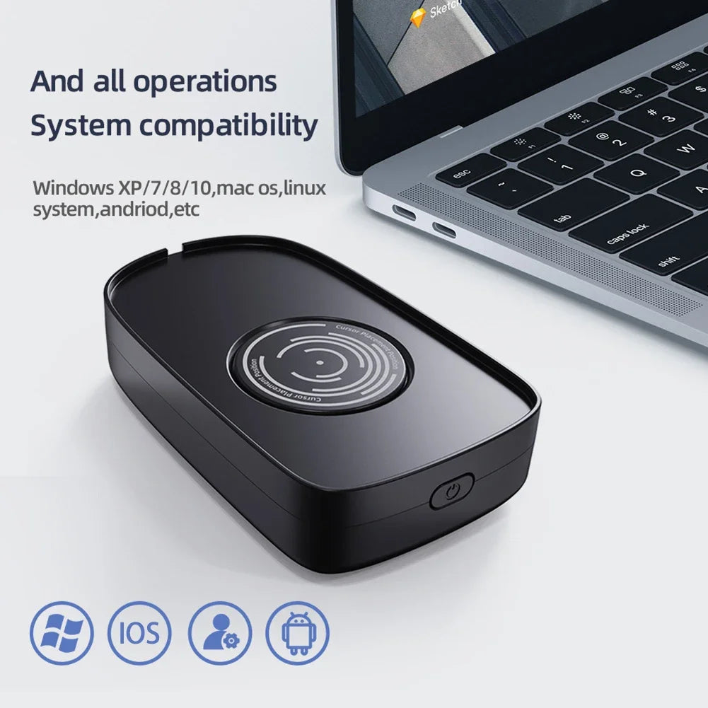 Mouse Jiggler Undetectable Mouse Mover Virtual Mouse Movement Simulator with ON/OFF Switch for Computer Awakening Lock Screen