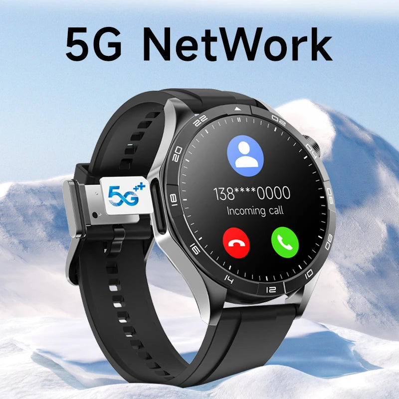 4G Cellular Version Smart Watch Android Smartwatch With Dual Camera 1.43inch Amoled Screen GPS WIFI Sim Card Slot 64GB Storage
