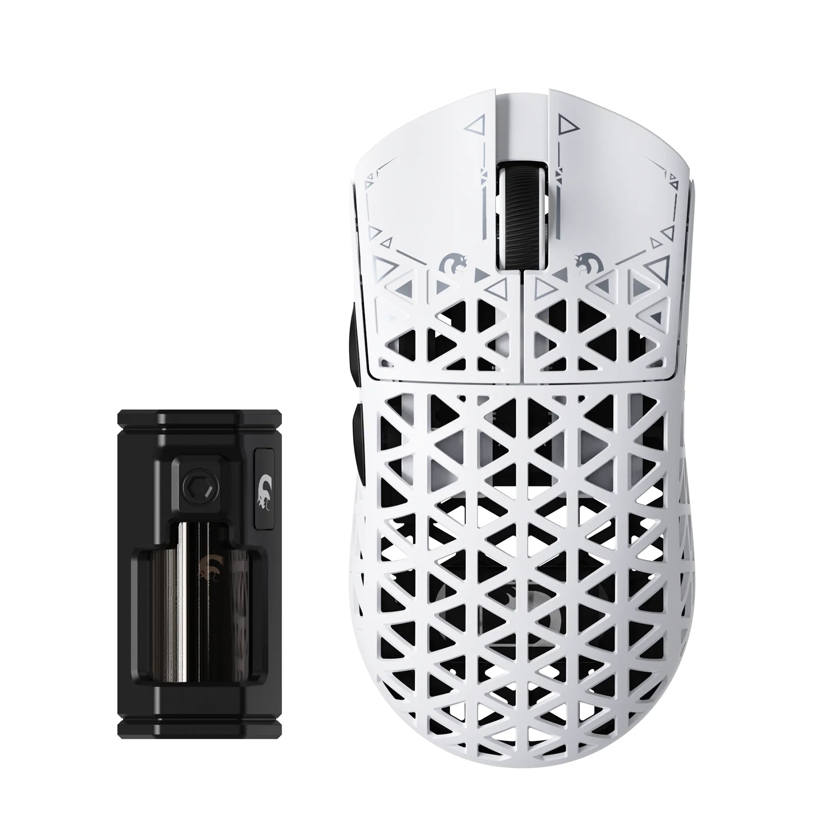 MAMBASNAKE M5 Ultra Wireless Gaming Mouse,39g Carbon Fiber,42K DPI PAW3950 Sensor,8KHz Polling Rate,Tri-Mode Mouse with Griptape