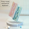 AJAZZK840T wireless mechanical keyboard bluetooth three-mode female office tablet laptop