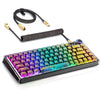 ATTACK SHARK K75 75% TKL Mechanical Gaming Keyboard, BT5.0/2.4G/USB-C,RGB,Transparent Gasket with Knob, Hot-Swap, 4000mAh