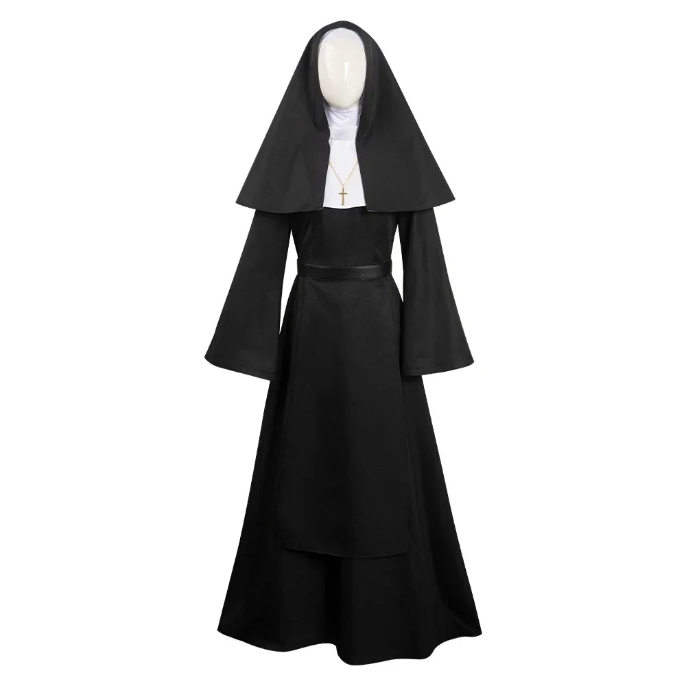 Horror Films The Nun Cosplay Costume The Conjuring Cosplay Black Women Necklace Cross Ghost For Women Costume Halloween Costume