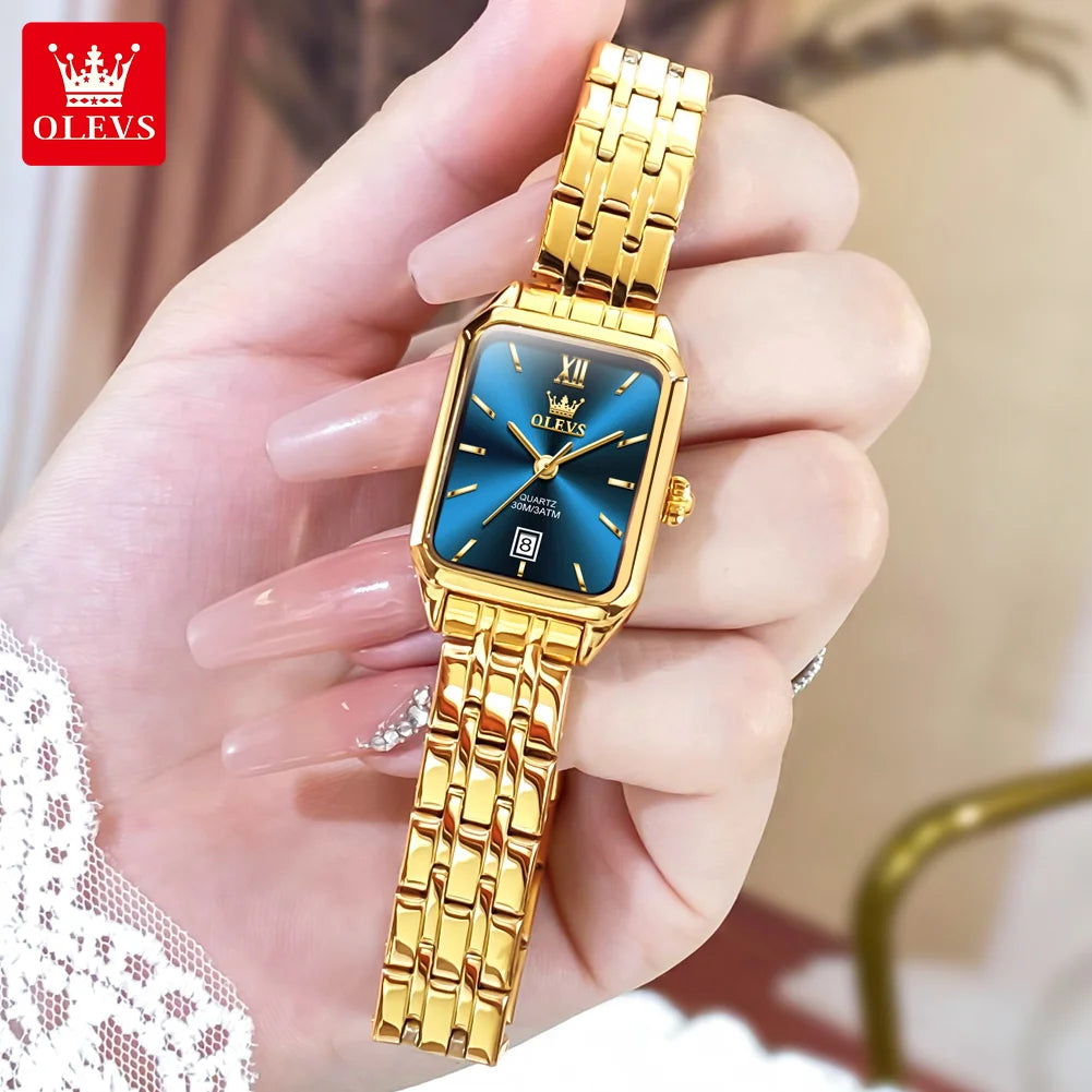 OLEVS Luxury Brands Women's Watches Trend Waterproof Simple Atmosphere Stainless Steel Quartz Wrist watch Original Certification