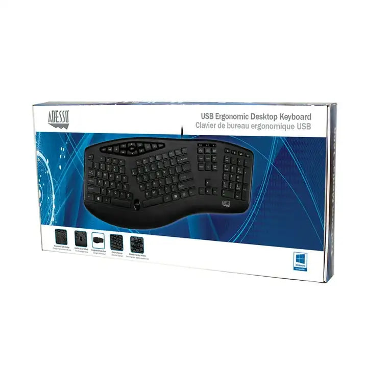 Adesso AKB-160UB ADESSO SLIM MULTIMEDIA USB ERGONOMIC DESKTOP KEYBOARD 
4.4 stars out of 16 reviews
(4.4)|
16 ratings