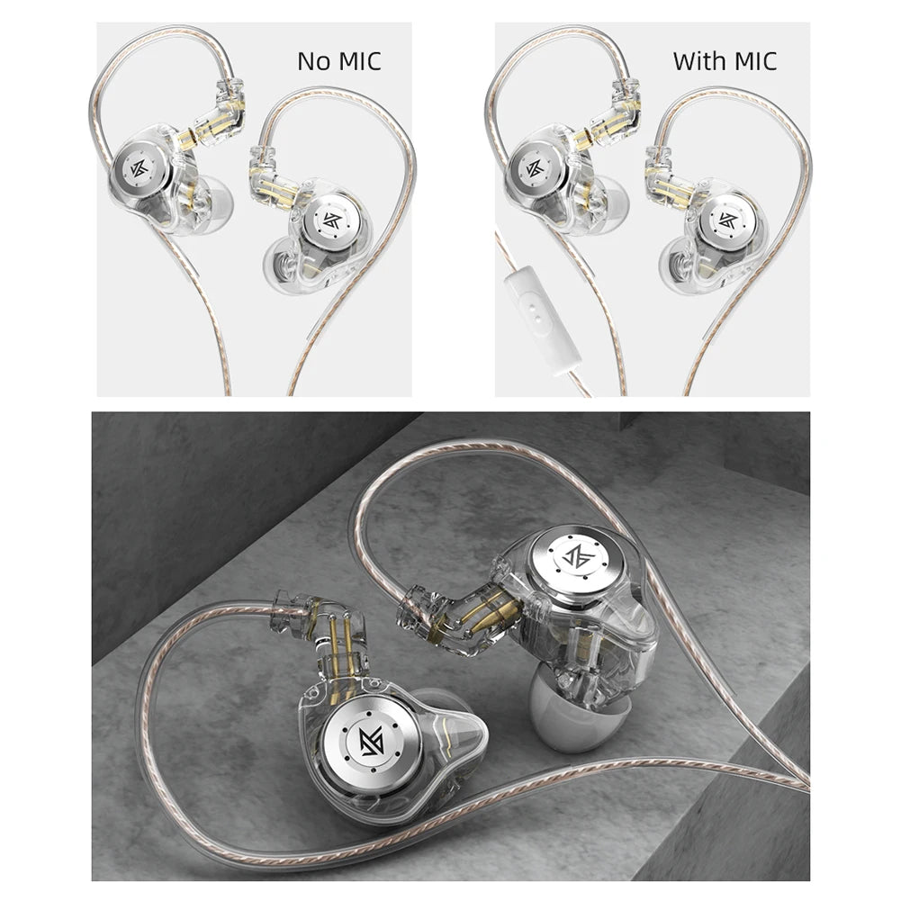 Earphone Monitor Headphones In Ear Earbuds Sport Noise Headphones HIFI Bass Earbuds Games Earphones with Mic