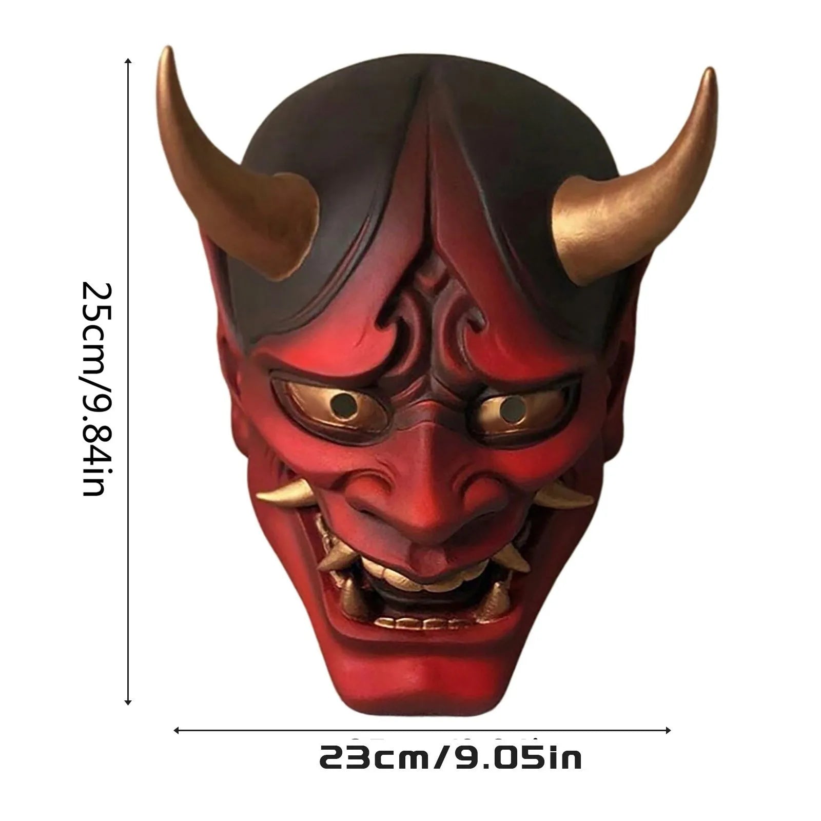 Adult Unisex Halloween Face Masks Japanese Hannya Demon Oni Samurai Noh Kabuki Prajna Devil Mask Latex Party Masks