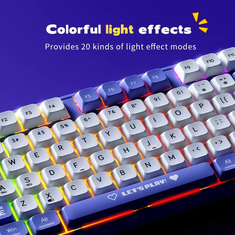 Ajazz AK870MC Wired Mechanical Gaming Keyboard 75% Layout Hot Swap Keyboards 87 Keys Red Brown Switch for Laptop Desktop PC