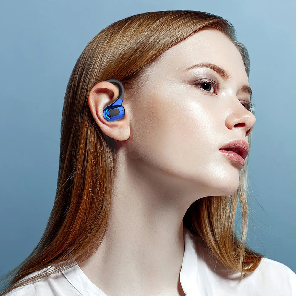 Waterproof Single Ear Earbuds Bluetooth-compatible 5.2 Wireless Business Headset