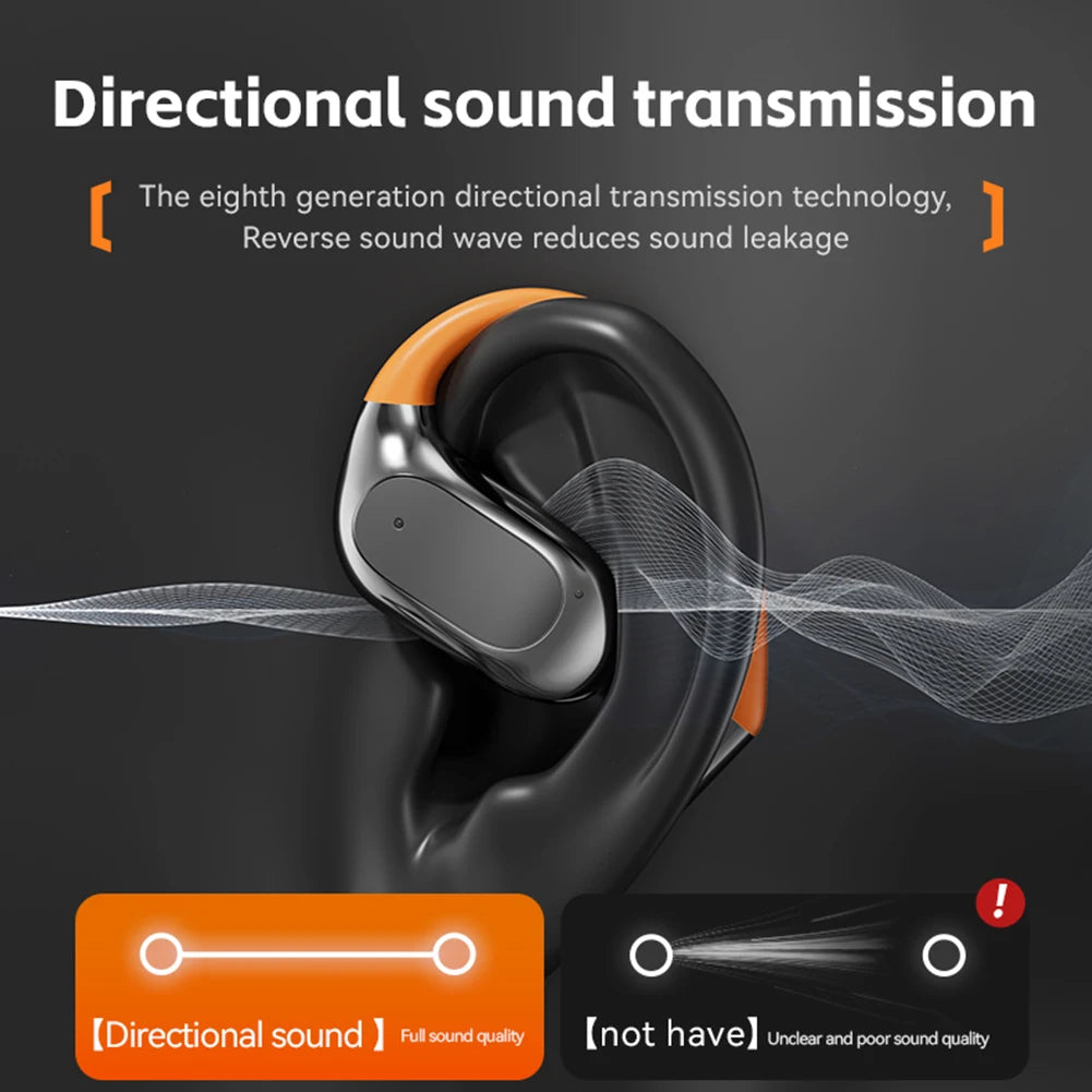 Wireless Earbuds with Earhooks Built-in Mic BT 5.4 M113 Waterproof Headphones Ear Buds for Sports Running Workout Gym
