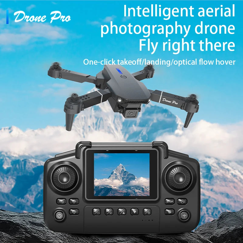 E88 PRO Drone 8K HD Wide-Angle Camera WiFi FPV Foldable RC Quadcopter with Height Hold for Adults Kids Professional Toy