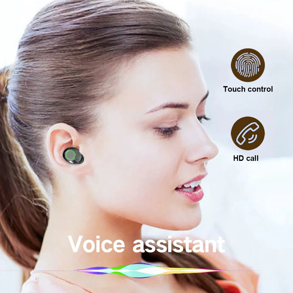 New TWS Wireless Bluetooth Earphones Sport Stereo Headphones HiFi Music Earbuds With Built-in Microphone HD Call Gaming Headset