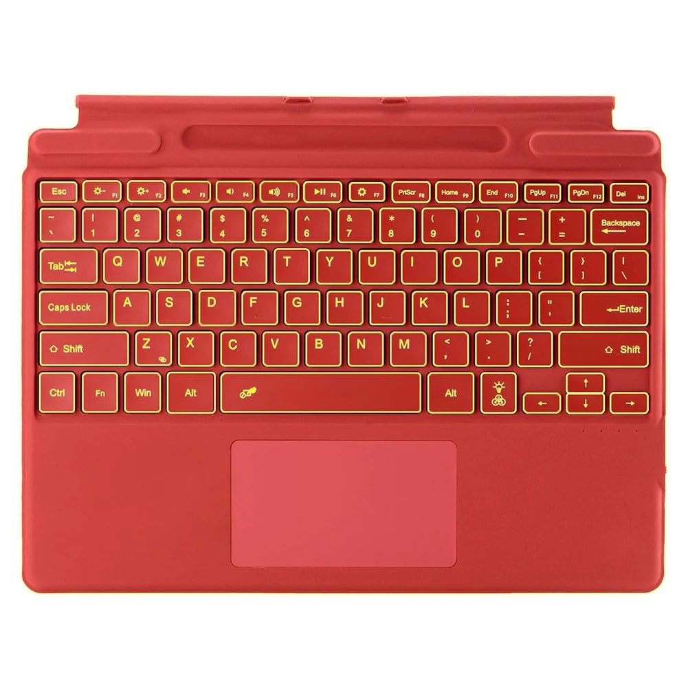 Wireless Bluetooth Backlit Slim Keyboard with Touchpad for Microsoft Surface Pro 8 9 10 X Portable Rechargeable Keyboard