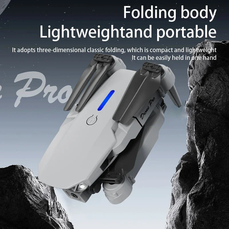 E88 PRO Drone 8K HD Wide-Angle Camera WiFi FPV Foldable RC Quadcopter with Height Hold for Adults Kids Professional Toy