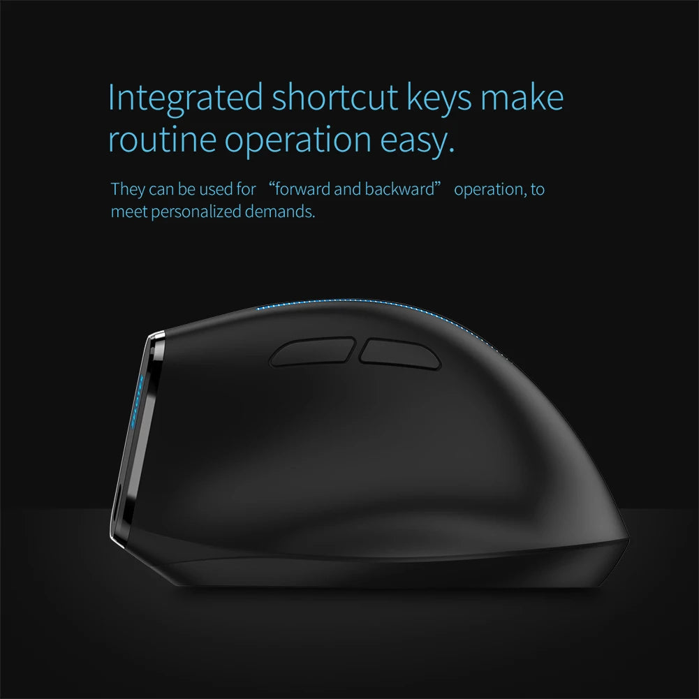 ZELOTES F-36A 2.4G Wireless Mouse 2400 DPI Adjustable Optical Vertical Mouse 6 Buttons for Computer Laptop Desktop