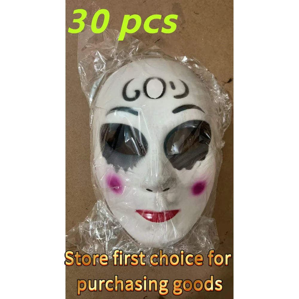 Wholesale Pack Horror Theme Mask - Scary Grin Halloween Party Props, Multi-Piece Adjustable Design, Unisex Costume Accessories