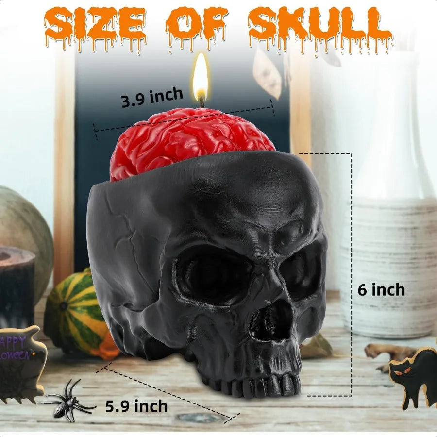 Halloween Decorations Indoor Halloween Candle Skull Bleeding Candle Gothic Decorations for Home Table Bar Indoor Room Spooky De