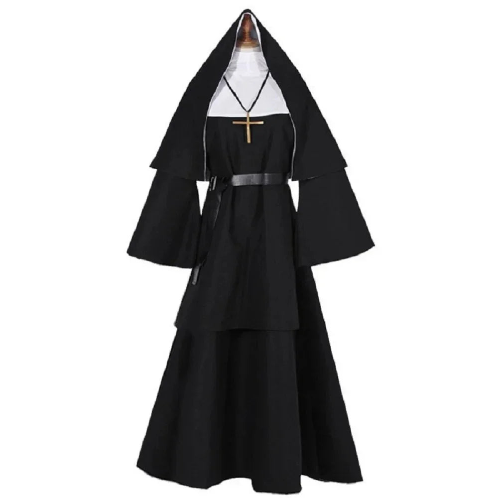 Horror Films The Nun Cosplay Costume The Conjuring Cosplay Black Women Necklace Cross Ghost For Women Costume Halloween Costume