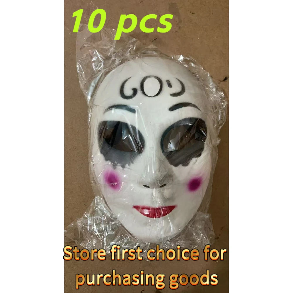 Wholesale Pack Horror Theme Mask - Scary Grin Halloween Party Props, Multi-Piece Adjustable Design, Unisex Costume Accessories