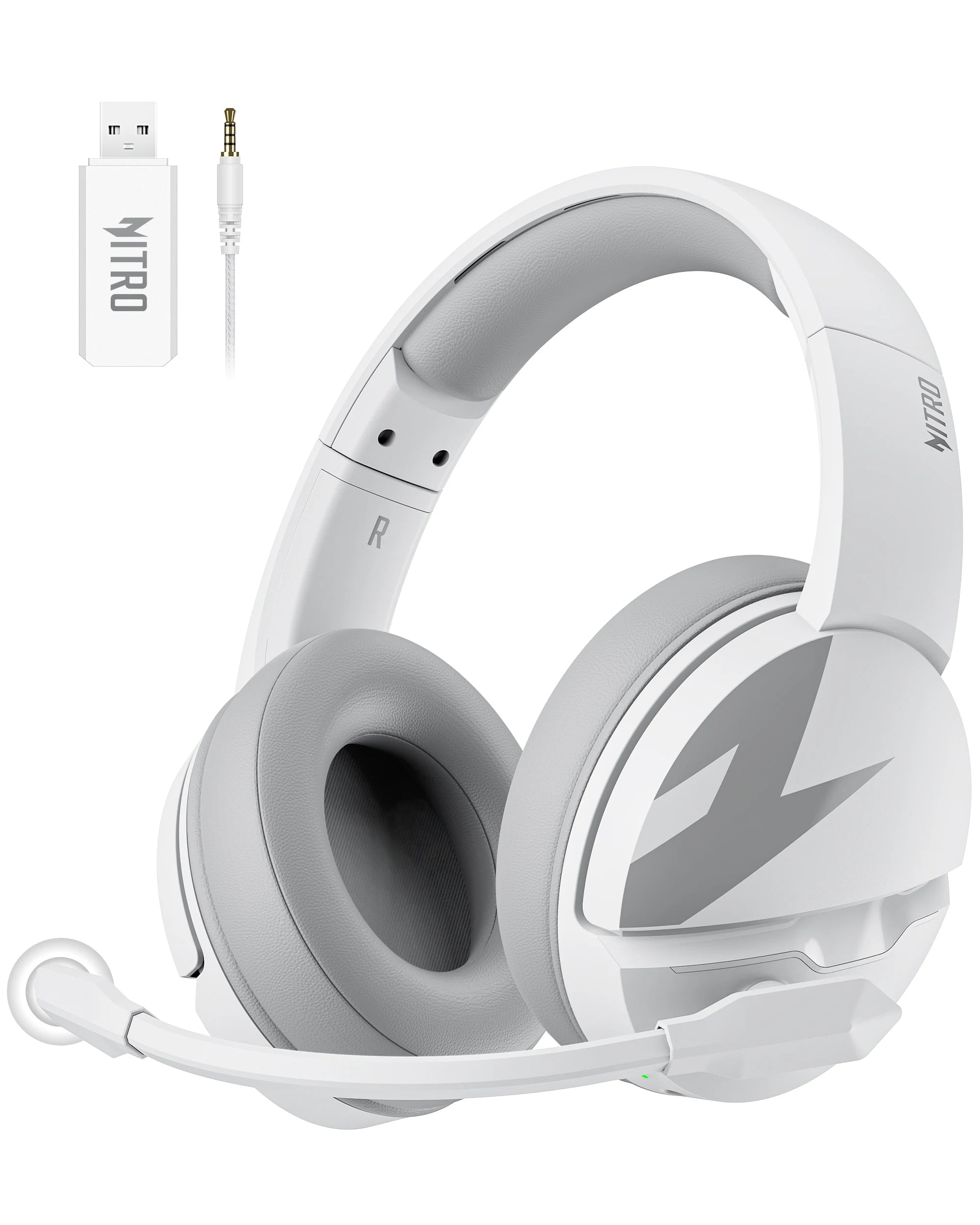 acer K2 2.4GHz Headset 50mm Drivers Clear Voice Mic 3.5mm Gaming Headphones for PC, Meeting, Music, PS4 Wireless Gaming Headset